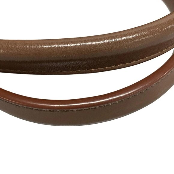 Auth BOTTEGA VENETA Cabas PM 141498 Dark Brown Gold Leather 0**/2** Tote Bag - Picture 11 of 16